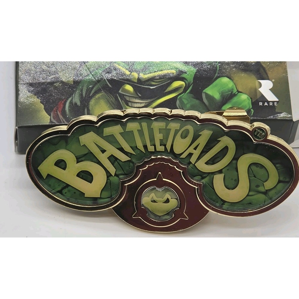 Battletoads Gold Belt Buckle Loot Crate Gaming Exclusive June 2017 NES Genesis